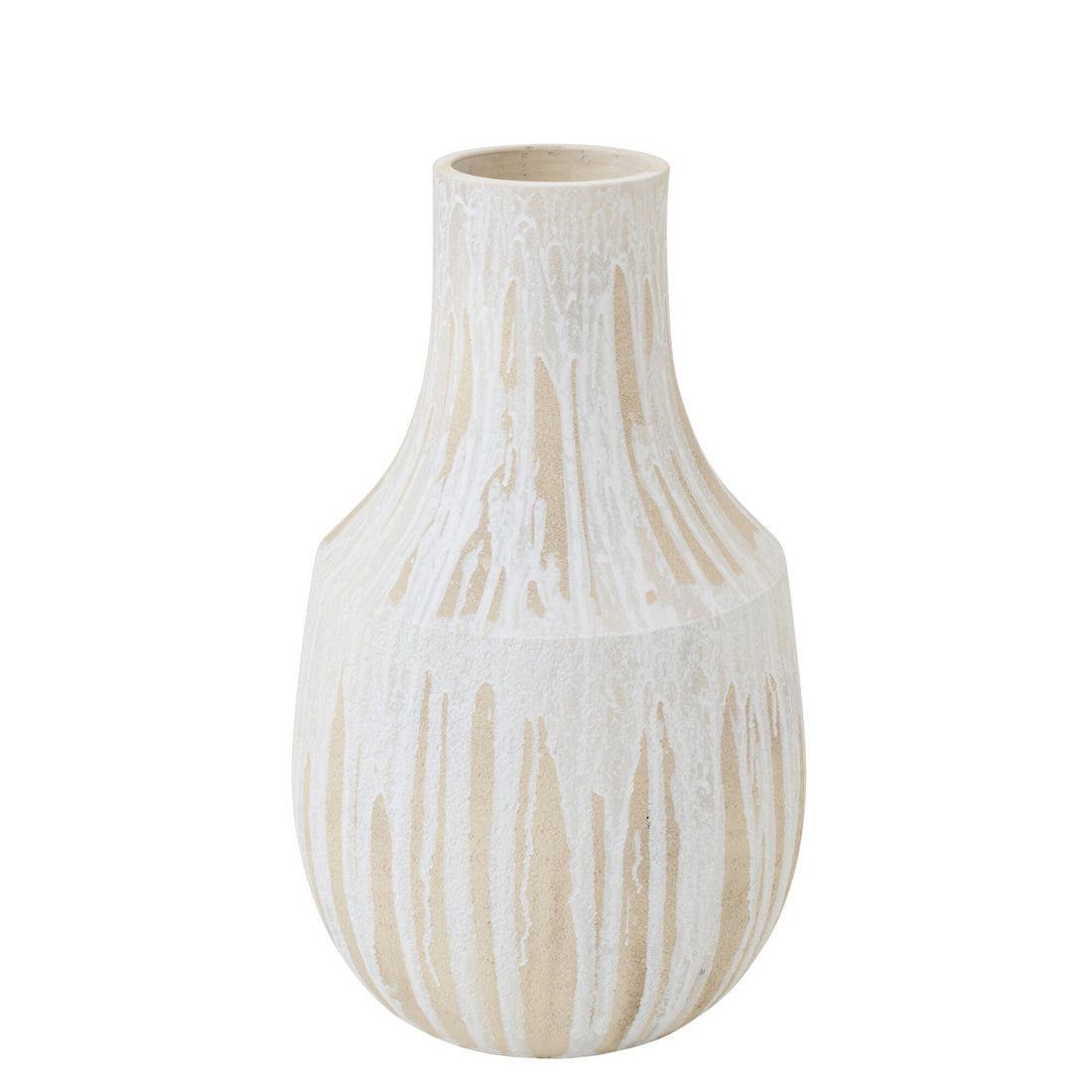 Vloervaas Keramiek Wit/Lichtbeige Small J-Line