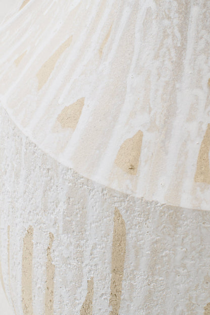 Vloervaas Keramiek Wit/Lichtbeige Small J-Line