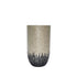 Vojtech White round poly shell bamboo pot ombre M PTMD - Pot - PTMD - livinglovely.nl