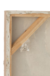 Wanddecoratie Ibiza Canvas/Verf Creme/Wit Set van 2 - Schilderij - J-Line - livinglovely.nl