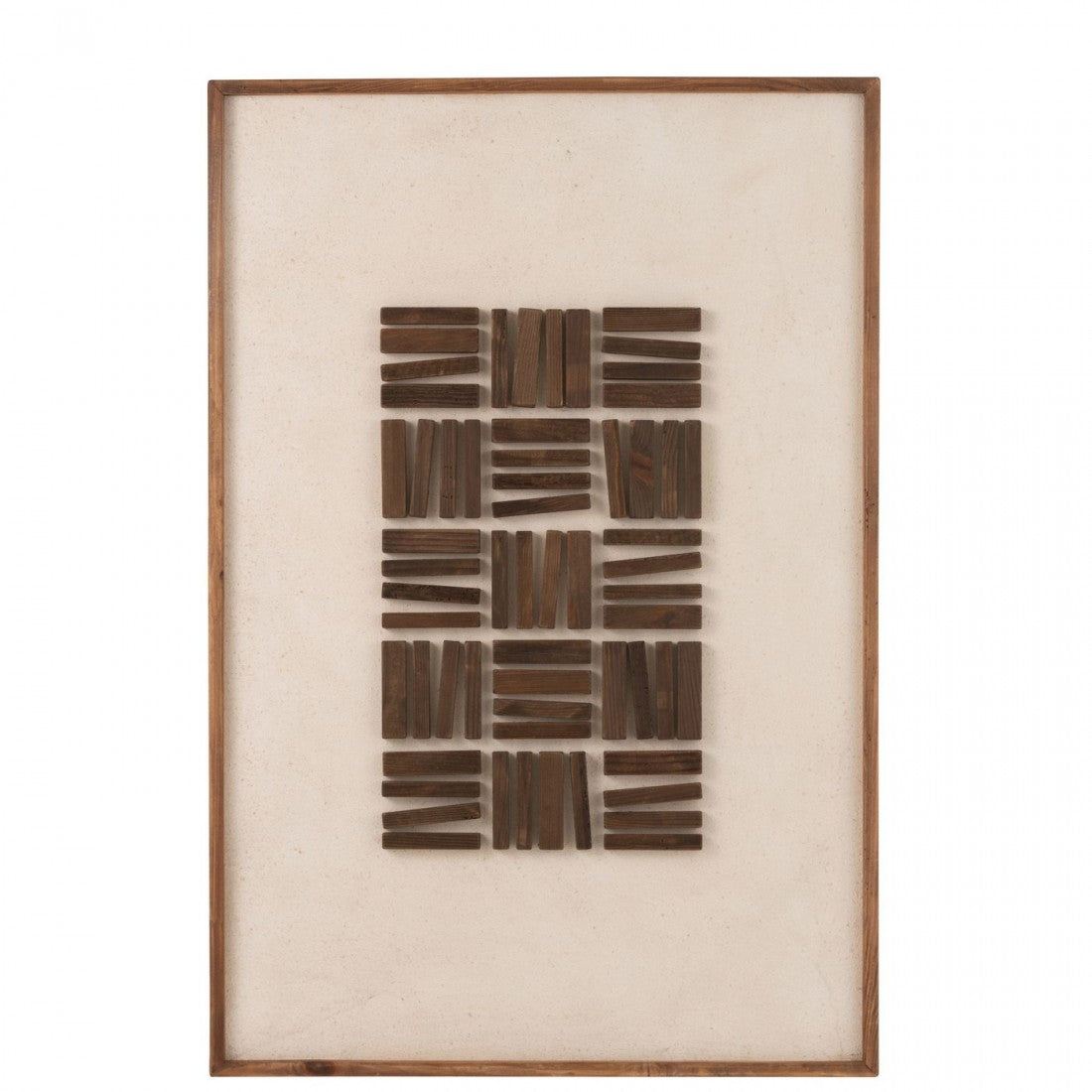 Wanddecoratie John Dennenhout/Canvas Naturel - Schilderij - J-Line - livinglovely.nl