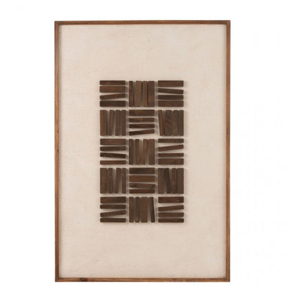 Wanddecoratie John Dennenhout/Canvas Naturel - Schilderij - J-Line - livinglovely.nl
