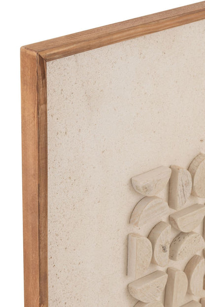 Wanddecoratie Josh Dennenhout/Canvas Wit - Schilderij - J-Line - livinglovely.nl