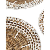 Detail van het gedroogde bananenblad op het Malia paneel