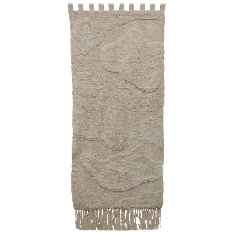 Wandkleed Jane Onregelmatig Katoen Ivoor 77x2x180cm - Wanddecoratie - Living Lovely - livinglovely.nl