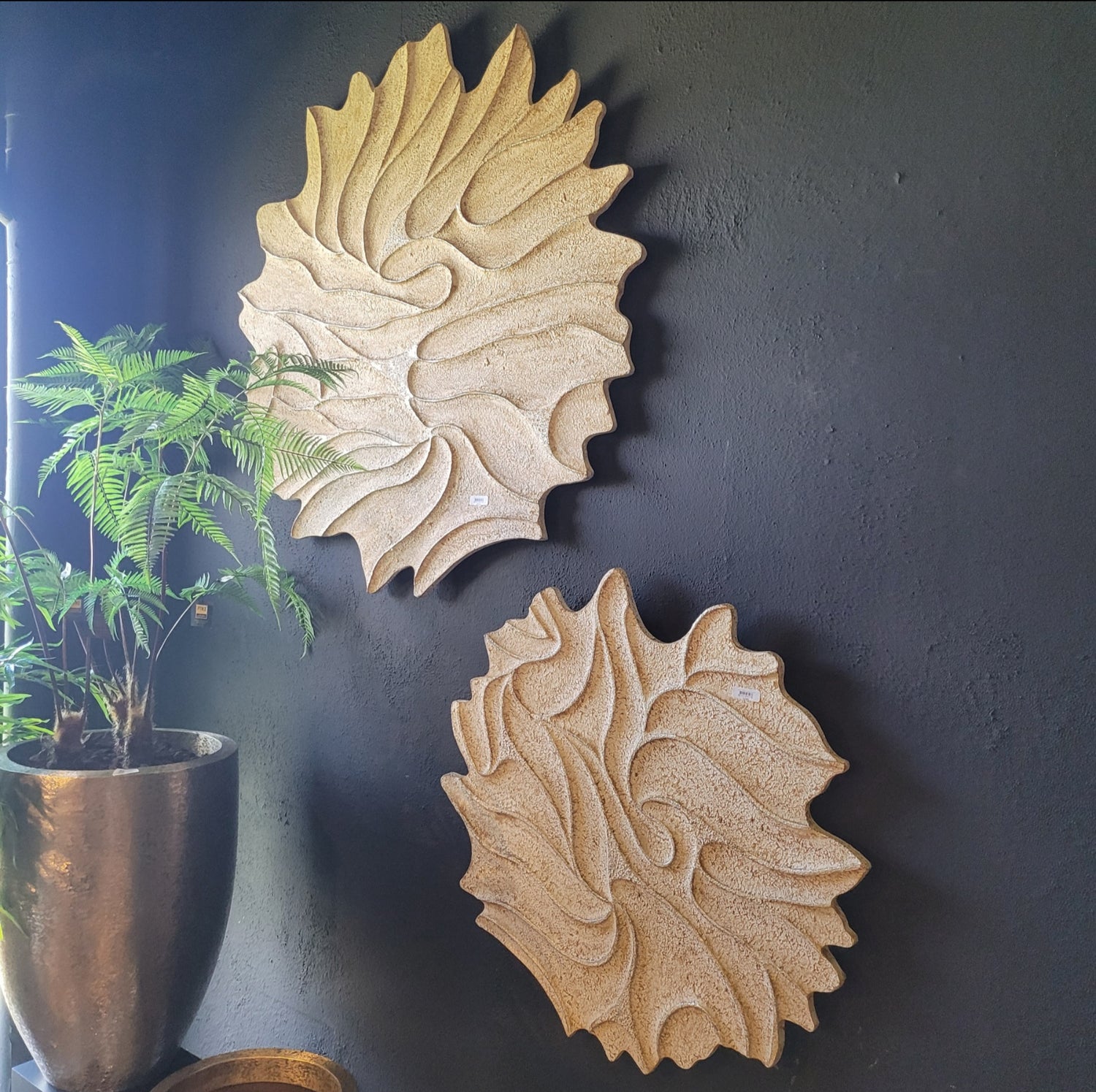 Wandpaneel Ceanna S - Ø90cm - Creme - PTMD - Wandpaneel - PTMD - livinglovely.nl