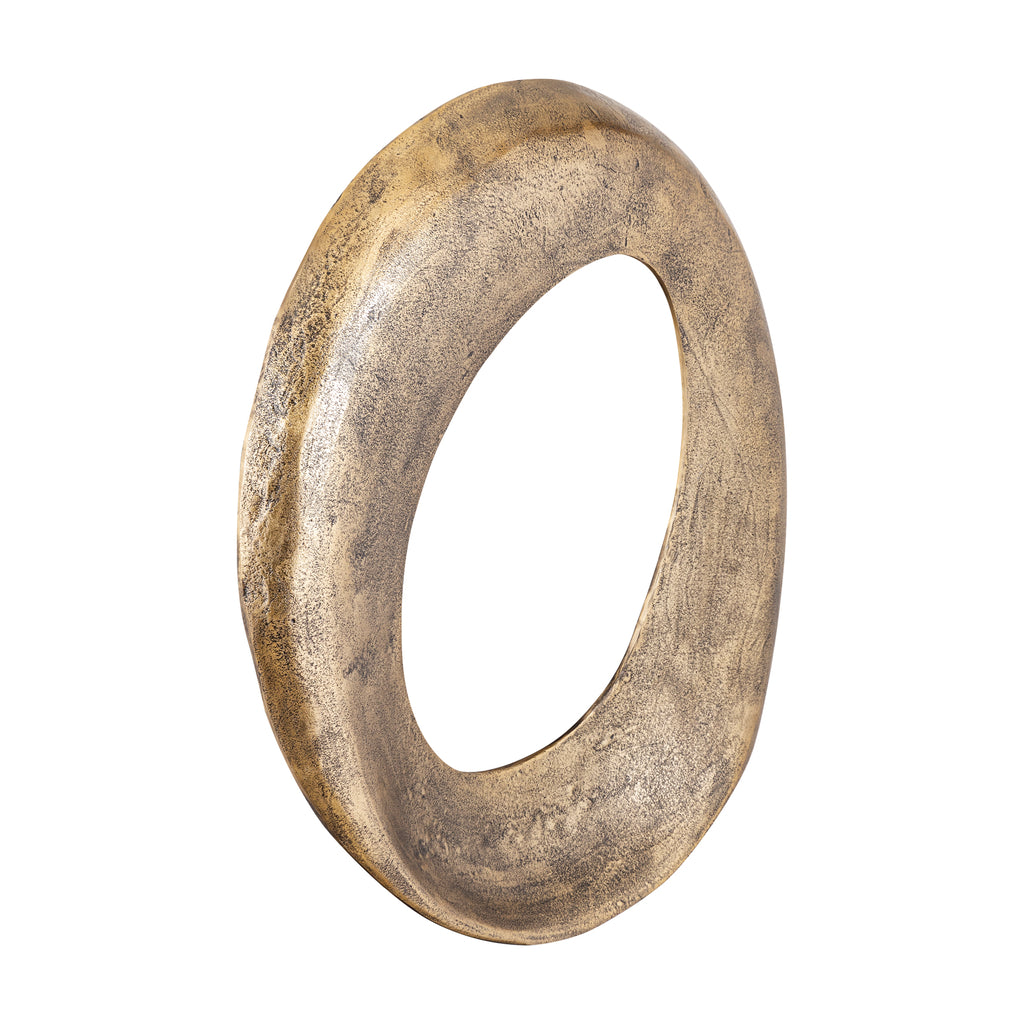 Wandpaneel Daweson L - 70x7x70 cm - Aluminium - Messing PTMD - Wanddecoratie - PTMD - livinglovely.nl