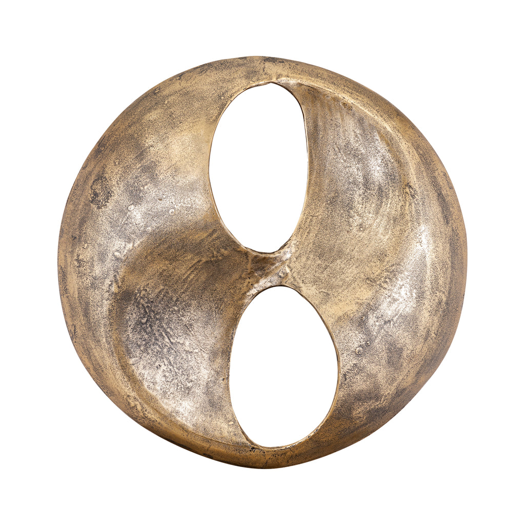 Wandpaneel Deuie L - 70x10x70 cm - Aluminium - Messing PTMD - Wanddecoratie - PTMD - livinglovely.nl