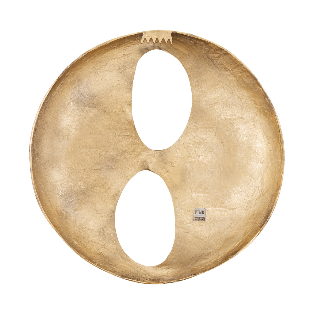 Wandpaneel Deuie L - 70x10x70 cm - Aluminium - Messing PTMD - Wanddecoratie - PTMD - livinglovely.nl