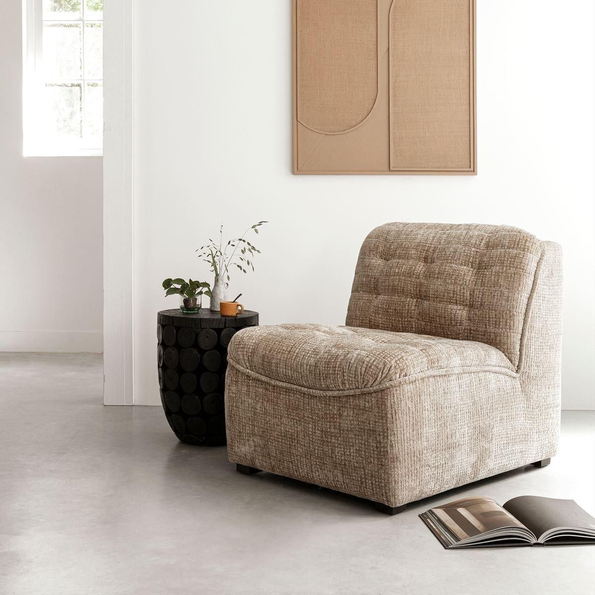 Wandpaneel Elyn Large bruin jute in interieur MUST Living