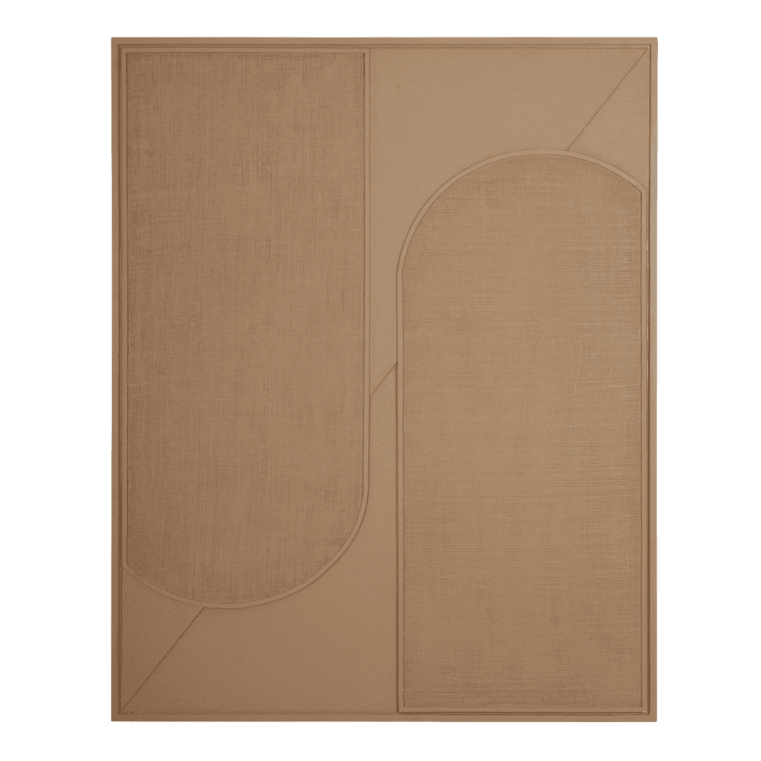 Wandpaneel Elyn Small bruin gerecycled jute vooraanzicht