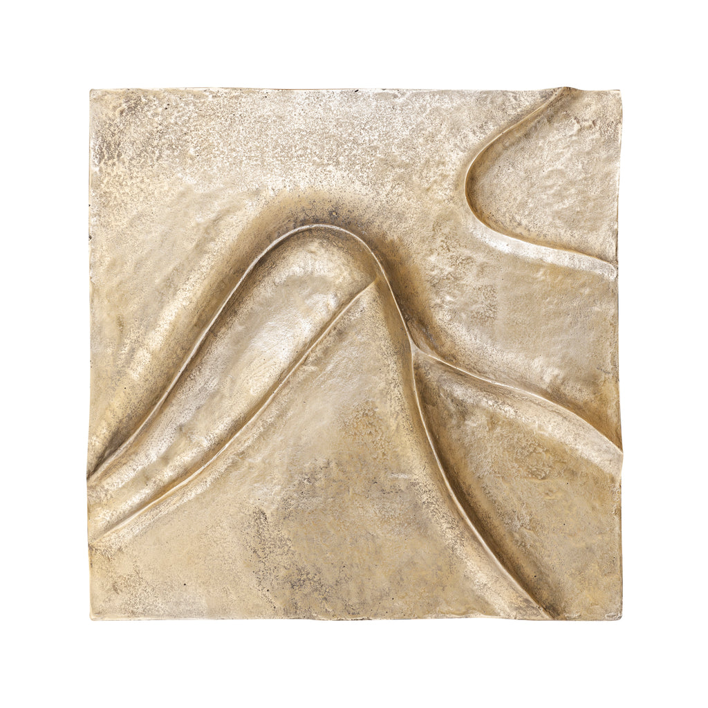 Wandpaneel Gihan L - 70x5x70 cm - Aluminium - Goud PTMD - Wanddecoratie - PTMD - livinglovely.nl