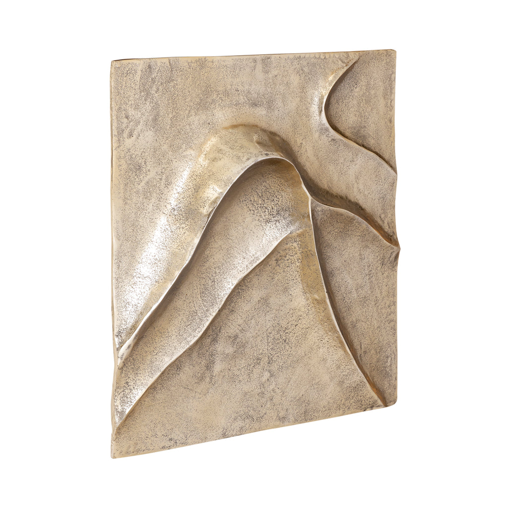 Wandpaneel Gihan L - 70x5x70 cm - Aluminium - Goud PTMD - Wanddecoratie - PTMD - livinglovely.nl