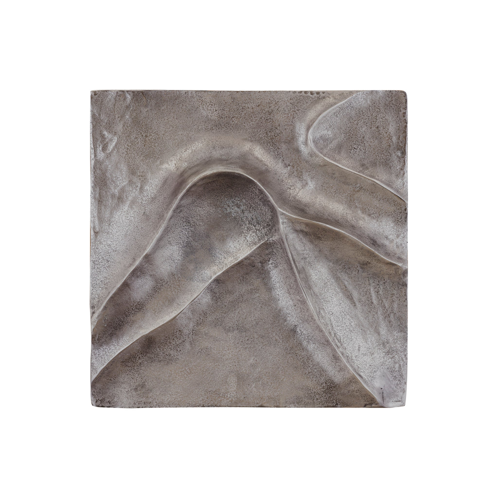 Wandpaneel Gihan M - 55x5x55 cm - Aluminium - Zilver PTMD - Wanddecoratie - PTMD - livinglovely.nl