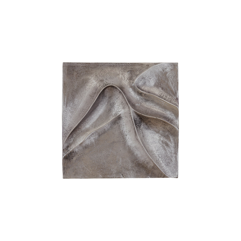 Wandpaneel Gihan S - 42x5x42 cm - Aluminium - Zilver PTMD - Wanddecoratie - PTMD - livinglovely.nl