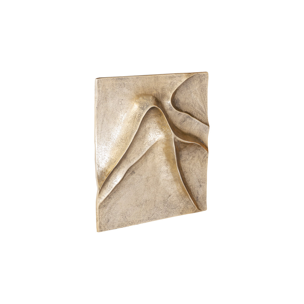 Wandpaneel Gihan S - 42x5x42cm - Aluminium - Goud PTMD - Wanddecoratie - PTMD - livinglovely.nl