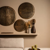 Wandpaneel Jowad L - 95x5x95 cm - Aluminium - Goud PTMD - Wandpaneel - PTMD - livinglovely.nl