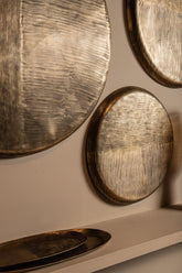 Wandpaneel Jowad M - 80x5x80 cm - Aluminium - Goud PTMD - Wanddecoratie - PTMD - livinglovely.nl