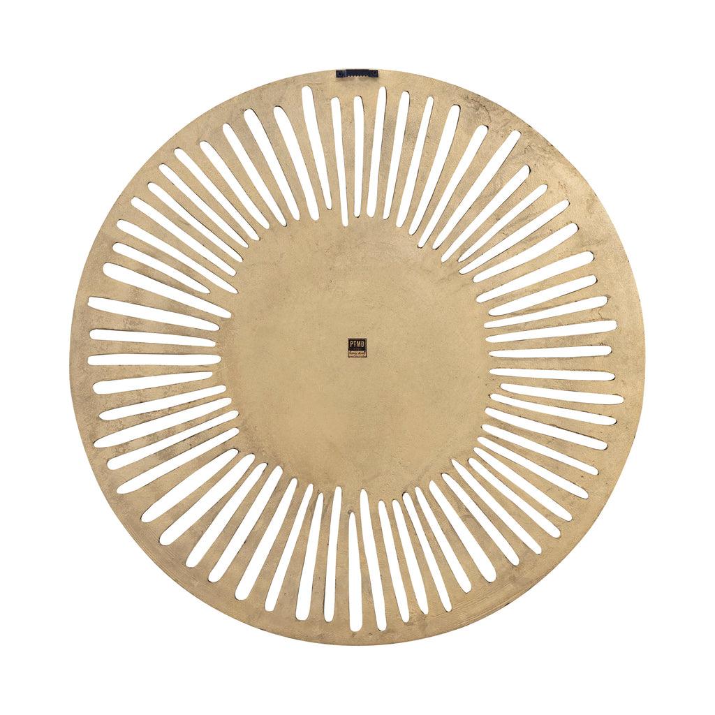 Wandpaneel Marjun L - Ø90cm - Aluminium - Goud - PTMD - Wandpaneel - PTMD - livinglovely.nl