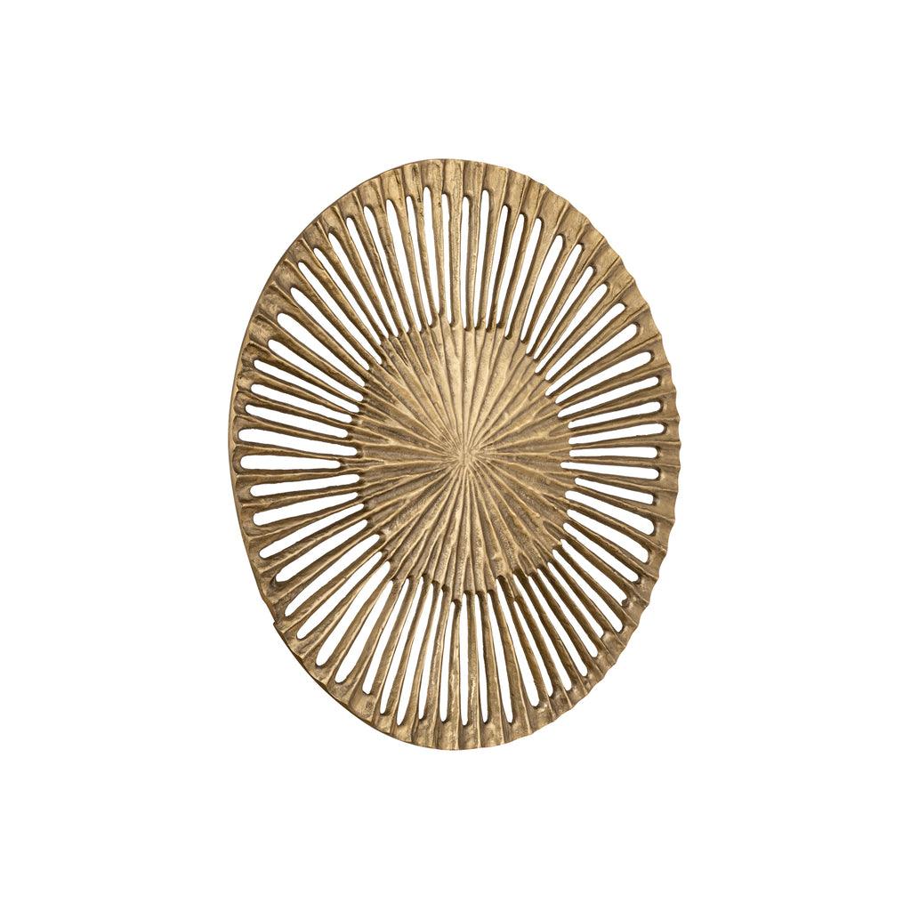 Wandpaneel Marjun S - Ø60cm - Aluminium - Goud - PTMD - Wandpaneel - PTMD - livinglovely.nl