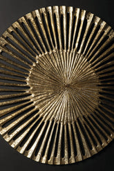 Wandpaneel Marjun S - Ø60cm - Aluminium - Goud - PTMD - Wandpaneel - PTMD - livinglovely.nl