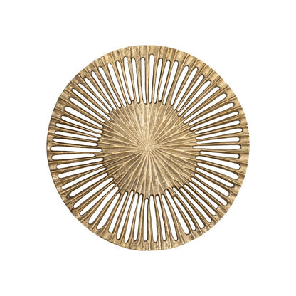 Wandpaneel Marjun S - Ø60cm - Aluminium - Goud - PTMD - Wandpaneel - PTMD - livinglovely.nl