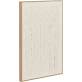 Wandpaneel Perla van MUST Living in naturel, jute en resin, volledig in beeld op een neutrale achtergrond