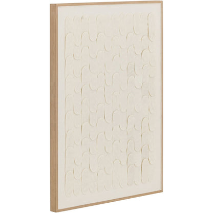 Wandpaneel Perla van MUST Living in naturel, jute en resin, volledig in beeld op een neutrale achtergrond