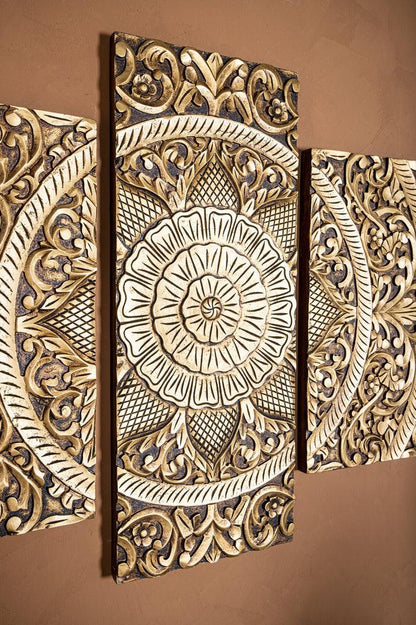 Wandpaneel Sharlene - 180x90cm - MDF - Goud PTMD - Wandpaneel - PTMD - livinglovely.nl