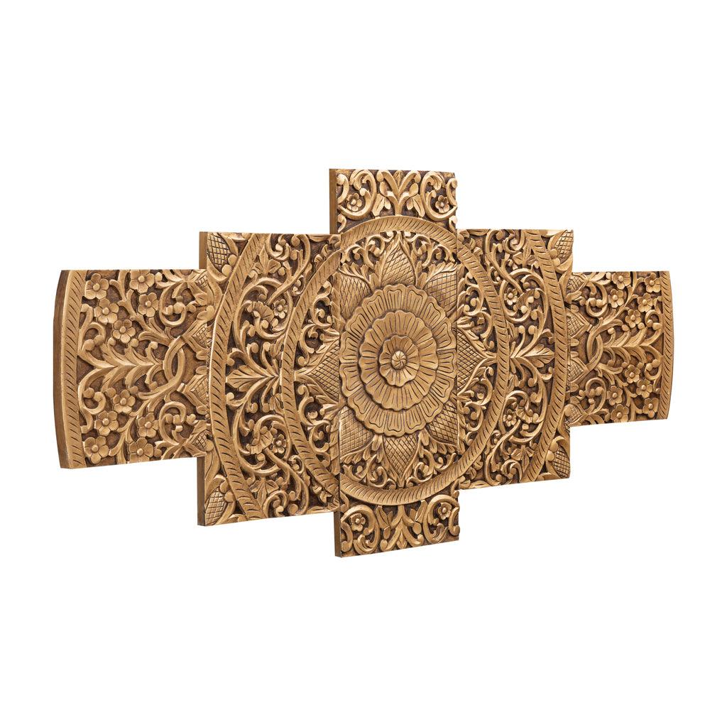 Wandpaneel Sharlene - 180x90cm - MDF - Goud PTMD - Wandpaneel - PTMD - livinglovely.nl