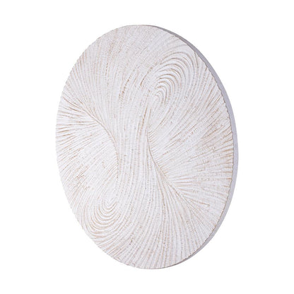 Wandpaneel Wiktor M - Ø120cm - MDF - Wit - PTMD - Wandpaneel - PTMD - livinglovely.nl
