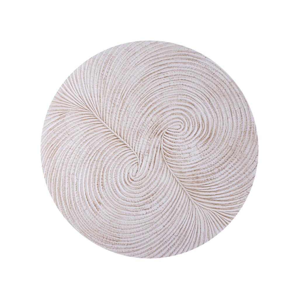 Wandpaneel Wiktor S - Ø90.0cm - MDF - Wit - PTMD - Wandpaneel - PTMD - livinglovely.nl