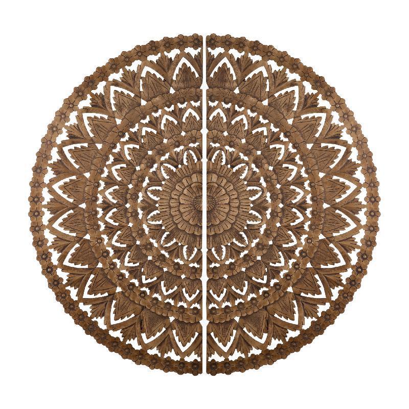 Wandpaneel Willian - Ø180cm - MDF - Bruin PTMD - Wandpaneel - PTMD - livinglovely.nl