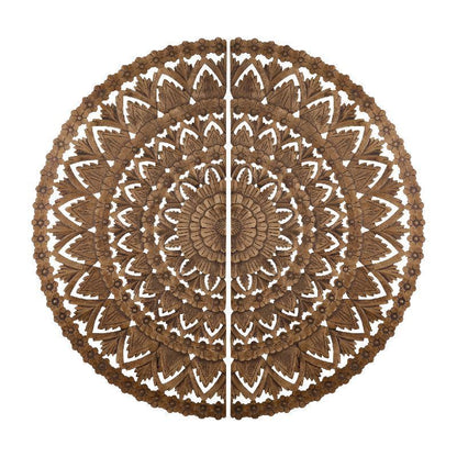 Wandpaneel Willian - Ø180cm - MDF - Bruin PTMD - Wandpaneel - PTMD - livinglovely.nl