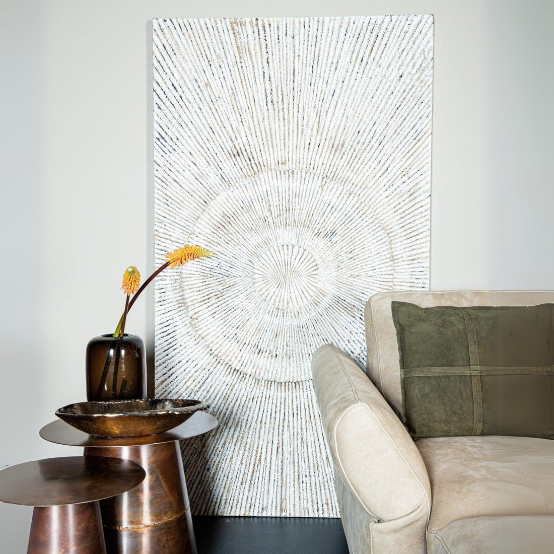 Wandpaneel Winston White Ribbed PTMD - Wandpaneel - PTMD - livinglovely.nl