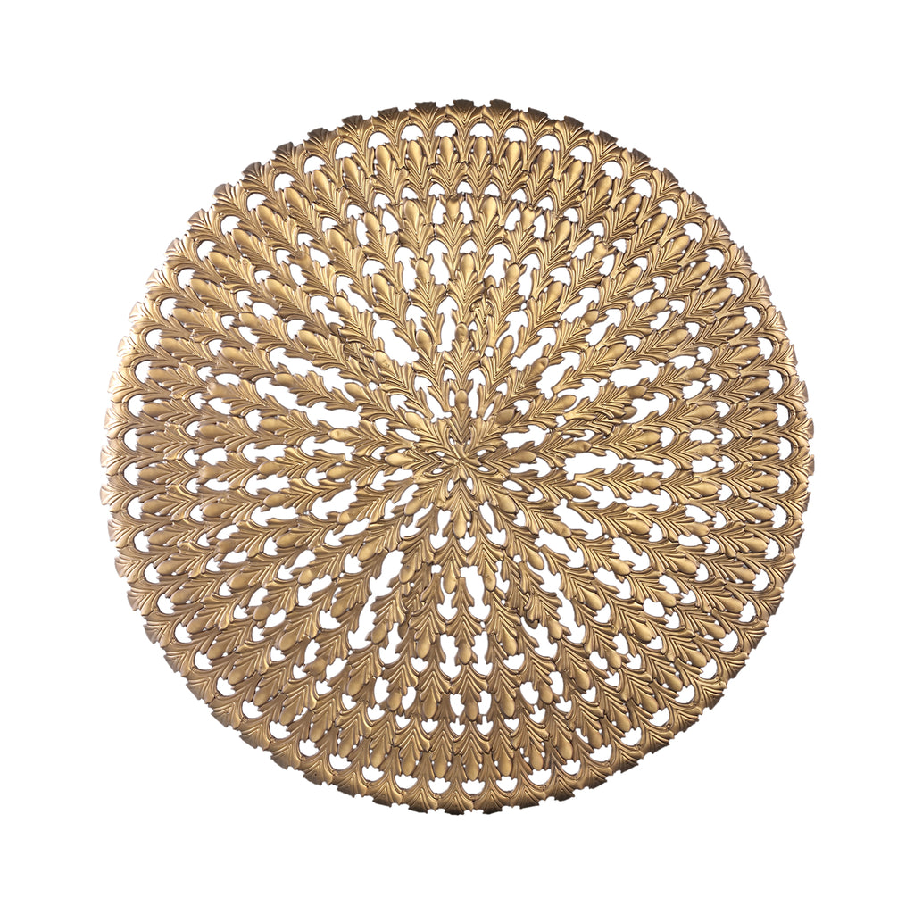 Wandpaneel Xavery L - Ø120cm - Ijzer - Brons PTMD - Wandpaneel - PTMD - livinglovely.nl