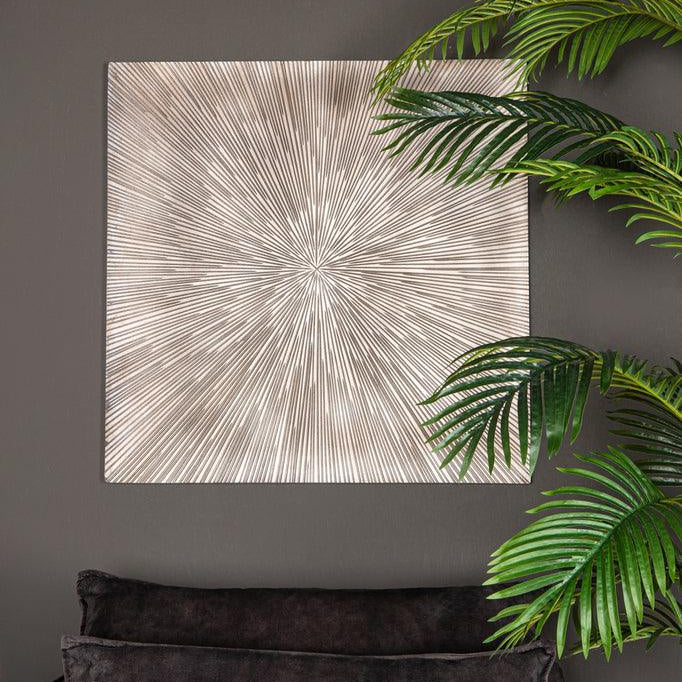 Wandpaneel Zapp white ribbed square Large PTMD - Wandpaneel - PTMD - livinglovely.nl