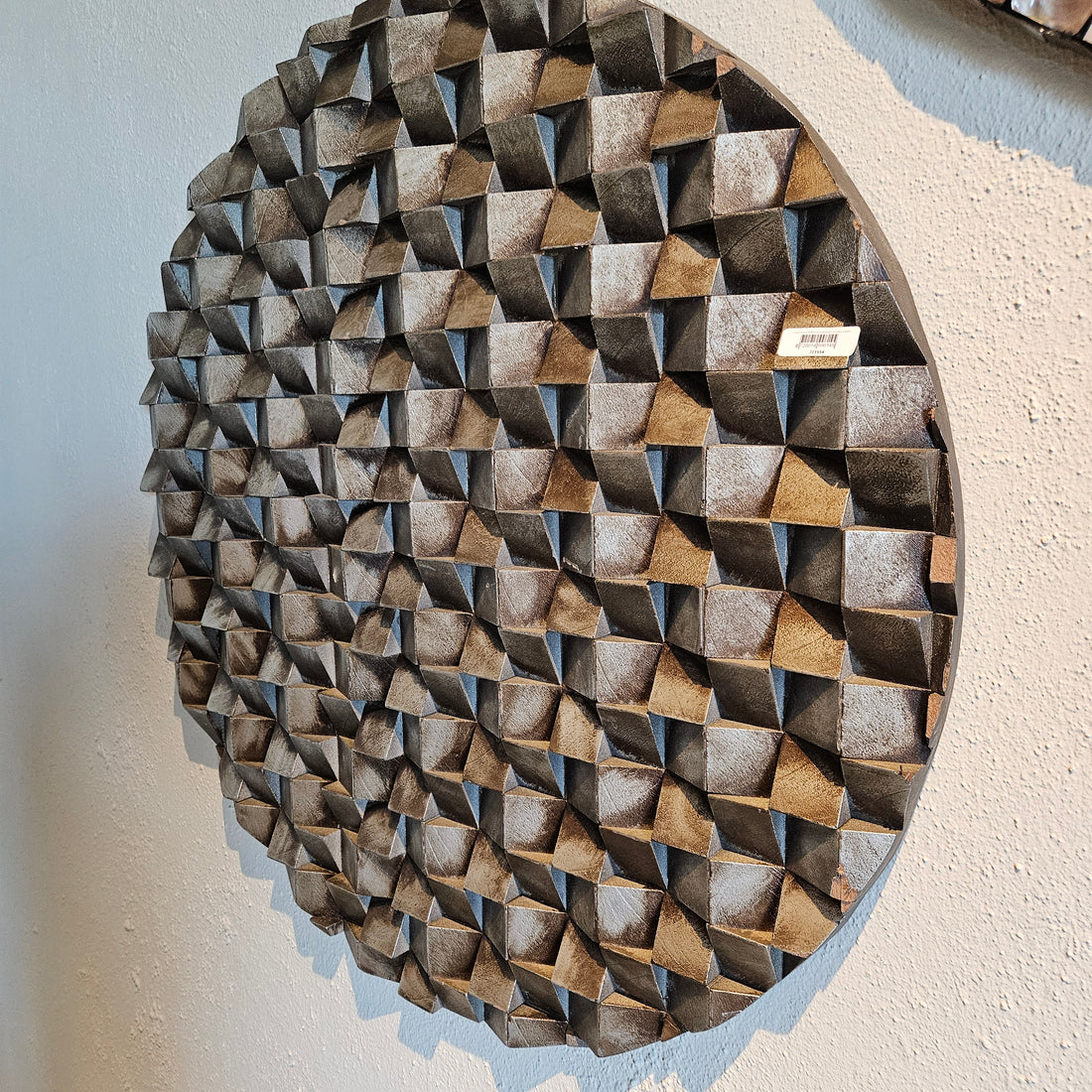 Wandpaneel Zoaya Bronze 3D Rond Large Ø120cm PTMD - Wandpaneel - PTMD - livinglovely.nl