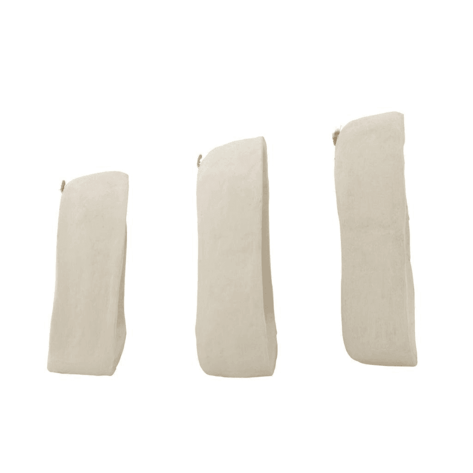 Wandrekken Papier Mache Wit Set van 3 - Wandrek - J-Line - livinglovely.nl