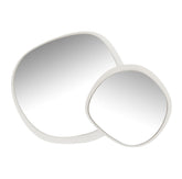 Wandspiegel Metaal/Glas Wit Small 60.5x4.5x58cm - Spiegel - J-Line - livinglovely.nl