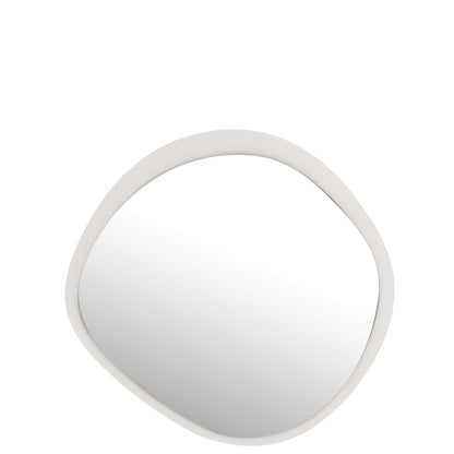 Wandspiegel Metaal/Glas Wit Small 60.5x4.5x58cm - Spiegel - J-Line - livinglovely.nl