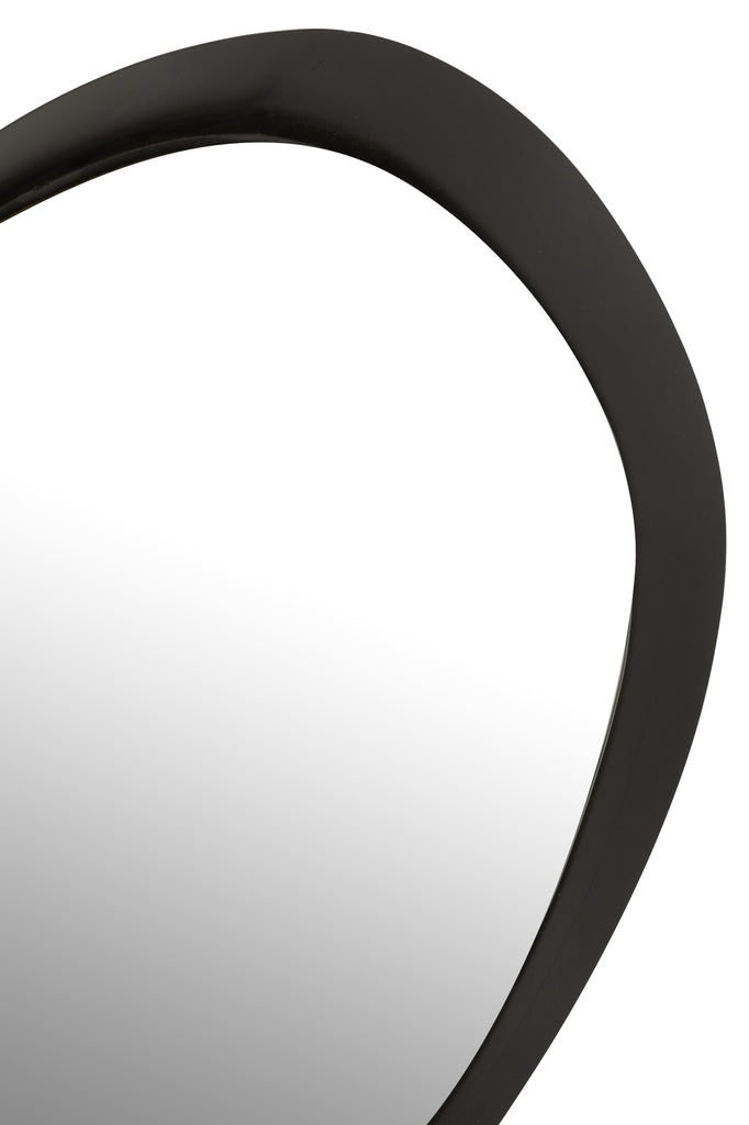 Wandspiegel Rond Metaal/Glas Zwart Small - Spiegel - J-Line - livinglovely.nl