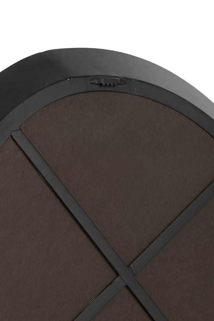 Wandspiegel Rond Metaal/Glas Zwart Small - Spiegel - J-Line - livinglovely.nl