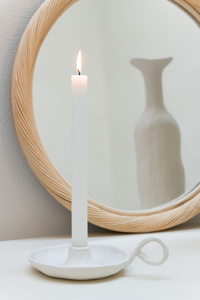 Wandspiegel Rond Rotan/Glas Naturel Medium Ø 66.5 cm - Spiegel - J-Line - livinglovely.nl