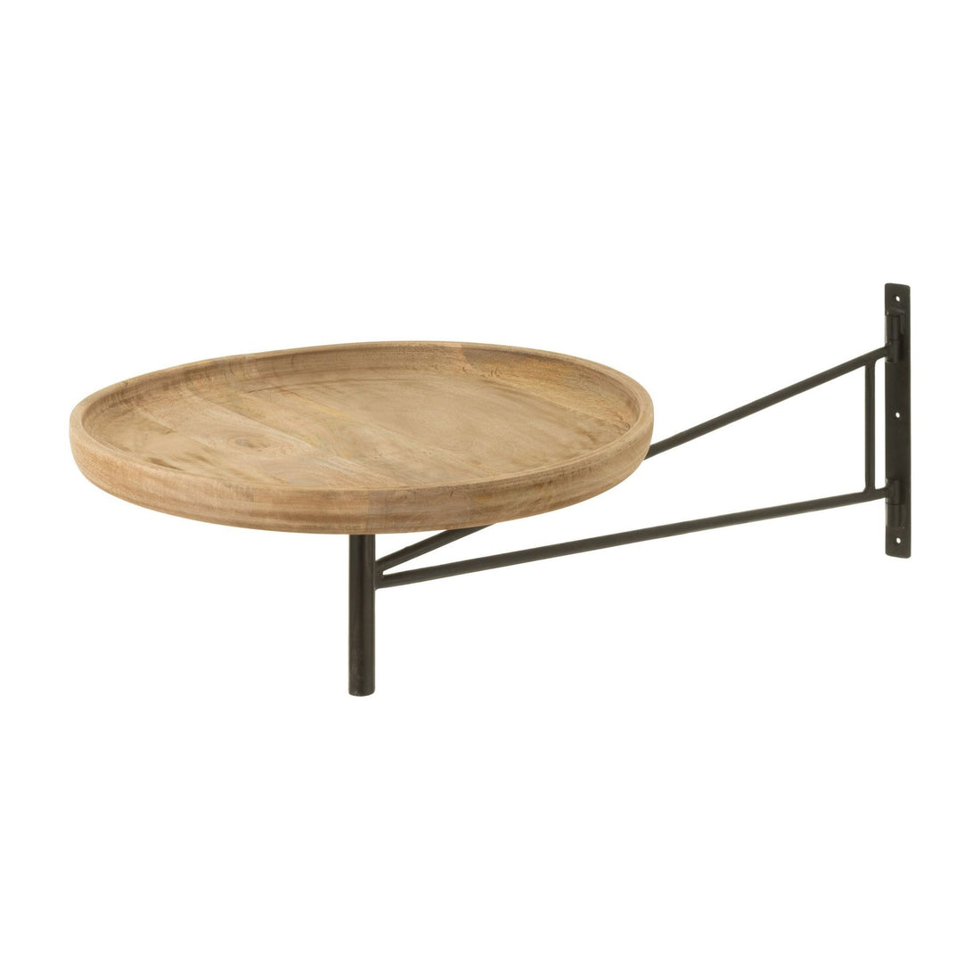 Wandtafel Rond Gedraaid Mangohout/Metaal Naturel J-Line