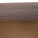 Warren Coffee Table 90x90x31 brown wood gold metal PTMD - Salontafel - PTMD - livinglovely.nl