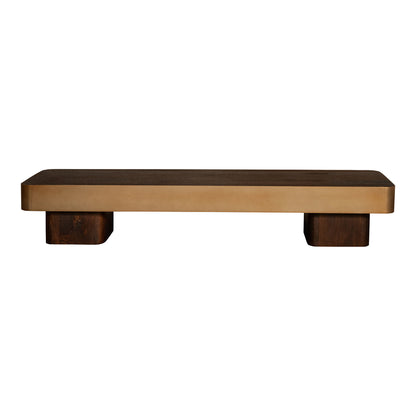 Warren Salontafel Bruin Hout met Goud Metaal PTMD - Salontafel - PTMD - livinglovely.nl