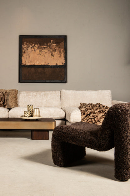 Warren Salontafel Bruin Hout met Goud Metaal PTMD - Salontafel - PTMD - livinglovely.nl