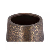 Wayan Copper brushed aluminum pot with base Set van 3 - Pot - PTMD - livinglovely.nl