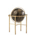 Wereldbol op voet goud/zwart - Beeld - J-Line - livinglovely.nl